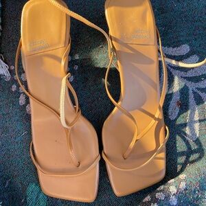 Jeffrey Campbell Camel Strappy Heels